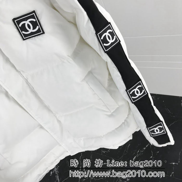 CHANEL香奈兒 vintage中古系列 18ss秋冬新款 中古膠章 羽絨棉服 情侶款   ydi1751